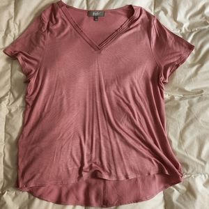 Marled pink short-sleeved top